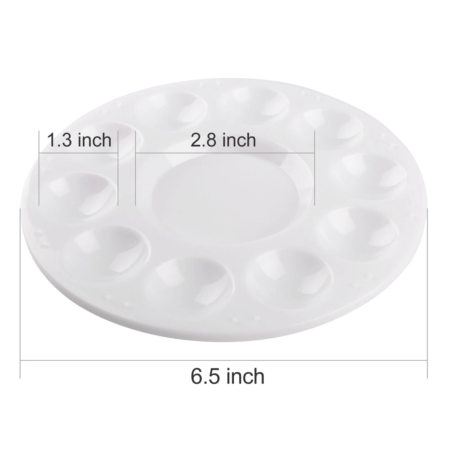 12 Plastic Painting Tray Palettes, Plastic Paint Pallets for Kids