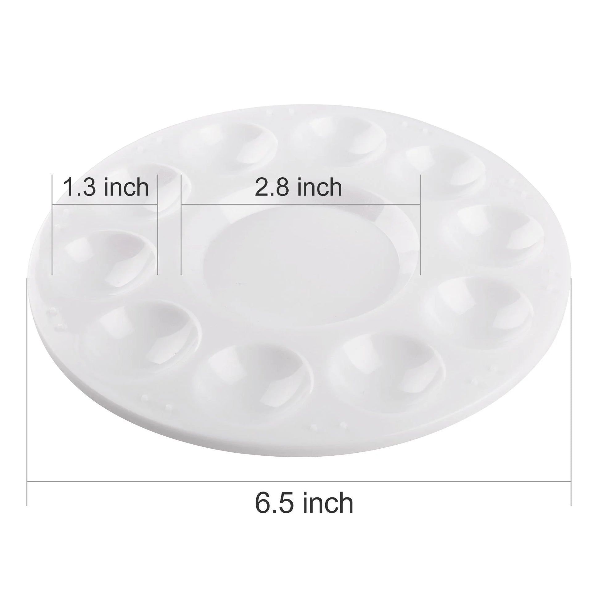 12 Plastic Painting Tray Palettes, Plastic Paint Pallets for Kids