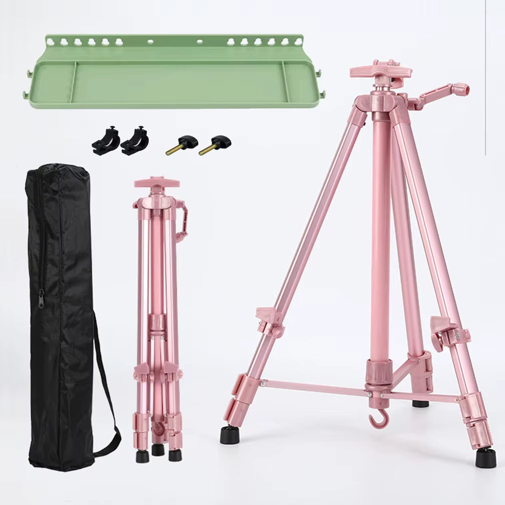 Portable Adjustable Metal Sketch Easel Stand Foldable Travel Easel Metal Easel Sketch Drawing for Artist Art Supplies 50-150CM