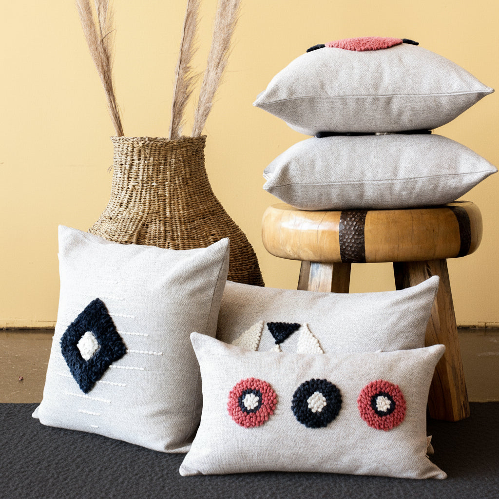 AfriScandi Circles Throw Pillow