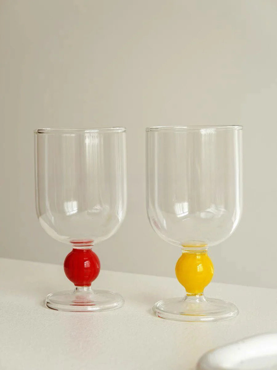 Gumballs Wine Glass - Eclectic Whimsical Coloured Cocktail Glasses