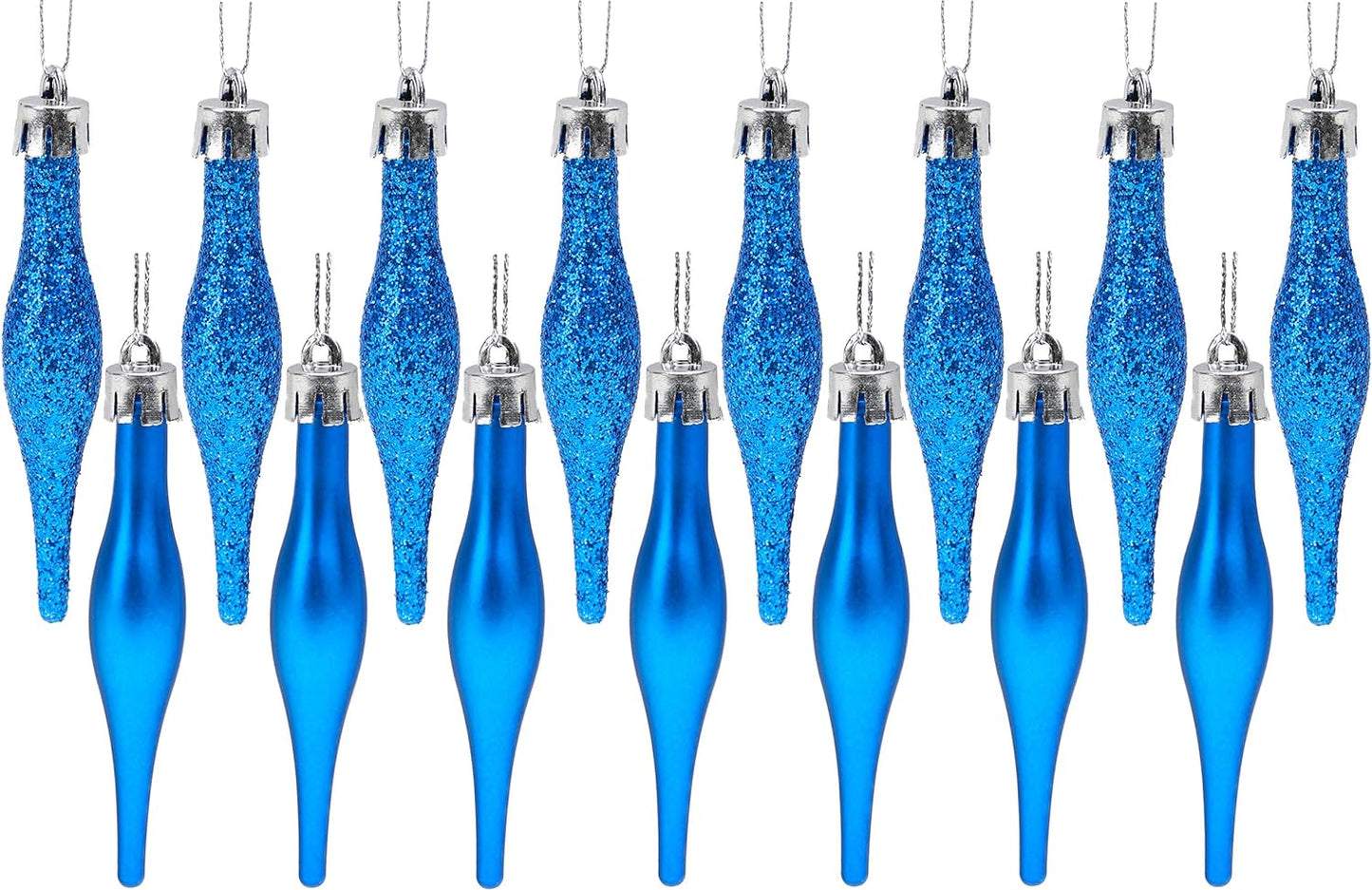 Christmas Concepts® Pack of 15-8.5Cm Droplet Baubles - Matte & Glitter Design - Christmas Ornaments (Rioja Red)