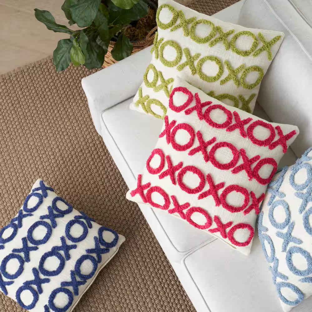 Lifestyles Hot Pink Geometric 18 In. X 18 In. Throw Pillow