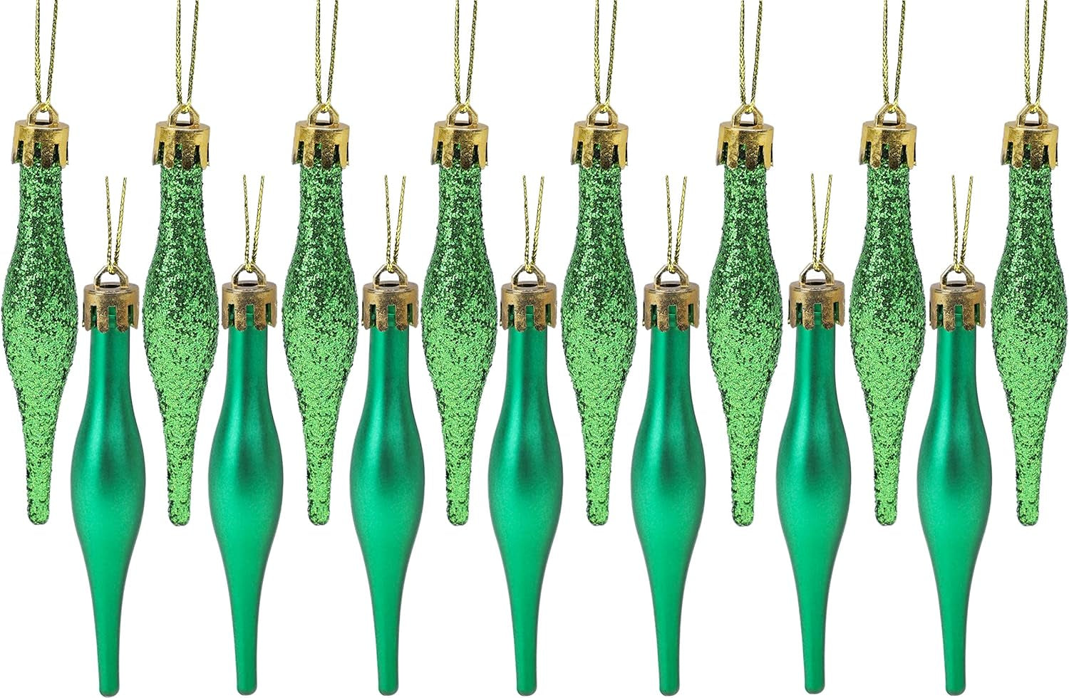 Christmas Concepts® Pack of 15-8.5Cm Droplet Baubles - Matte & Glitter Design - Christmas Ornaments (Rioja Red)