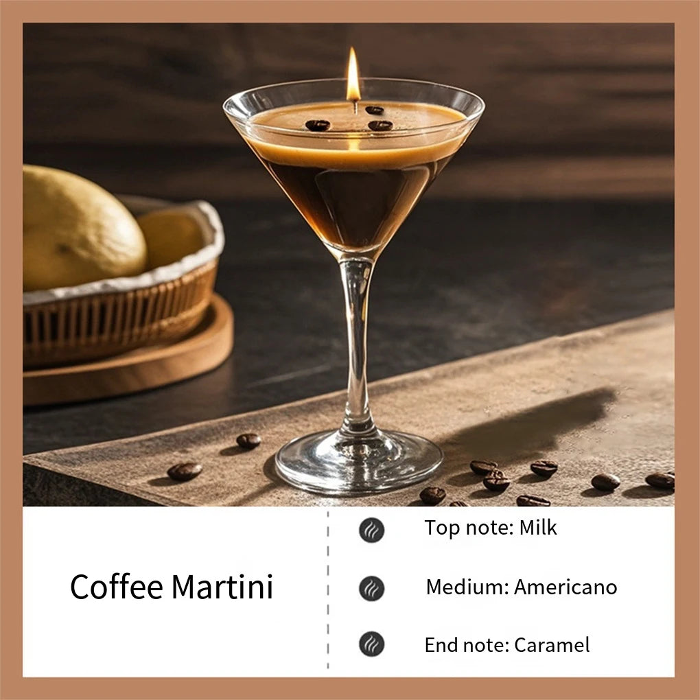 Coffee Martini Candle Gift Handmade Aromatic Natural Soy Candle for Gentle Atmosphere Unique and Decorative Designs