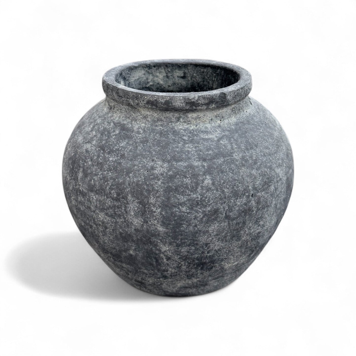 Distressed Charcoal Terracotta Clay Vase