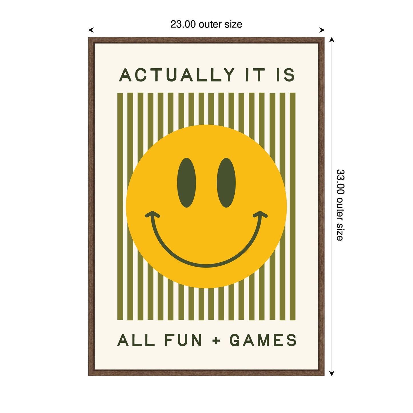 It is All Fun and Games Striped Poster