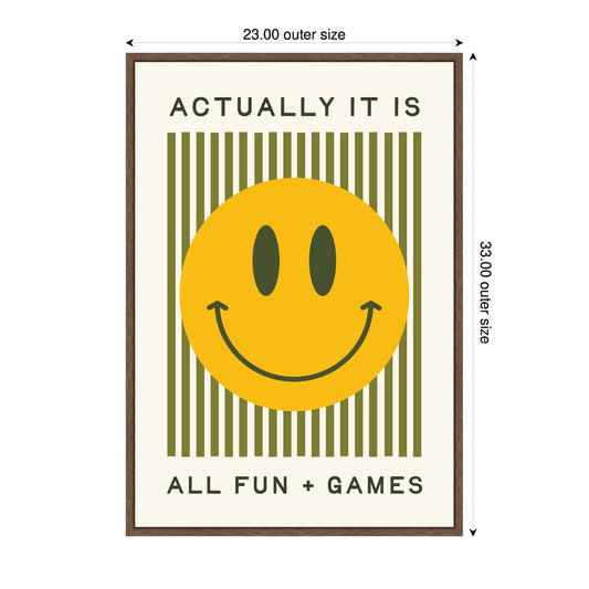 It is All Fun and Games Striped Poster