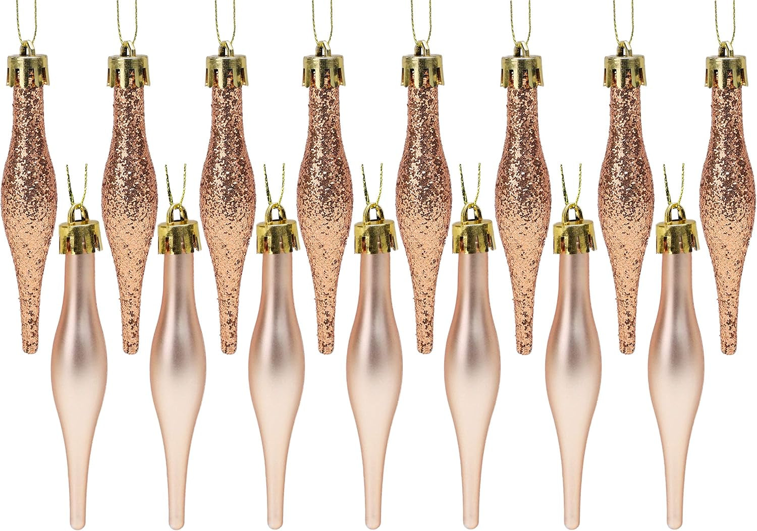 Christmas Concepts® Pack of 15-8.5Cm Droplet Baubles - Matte & Glitter Design - Christmas Ornaments (Rioja Red)