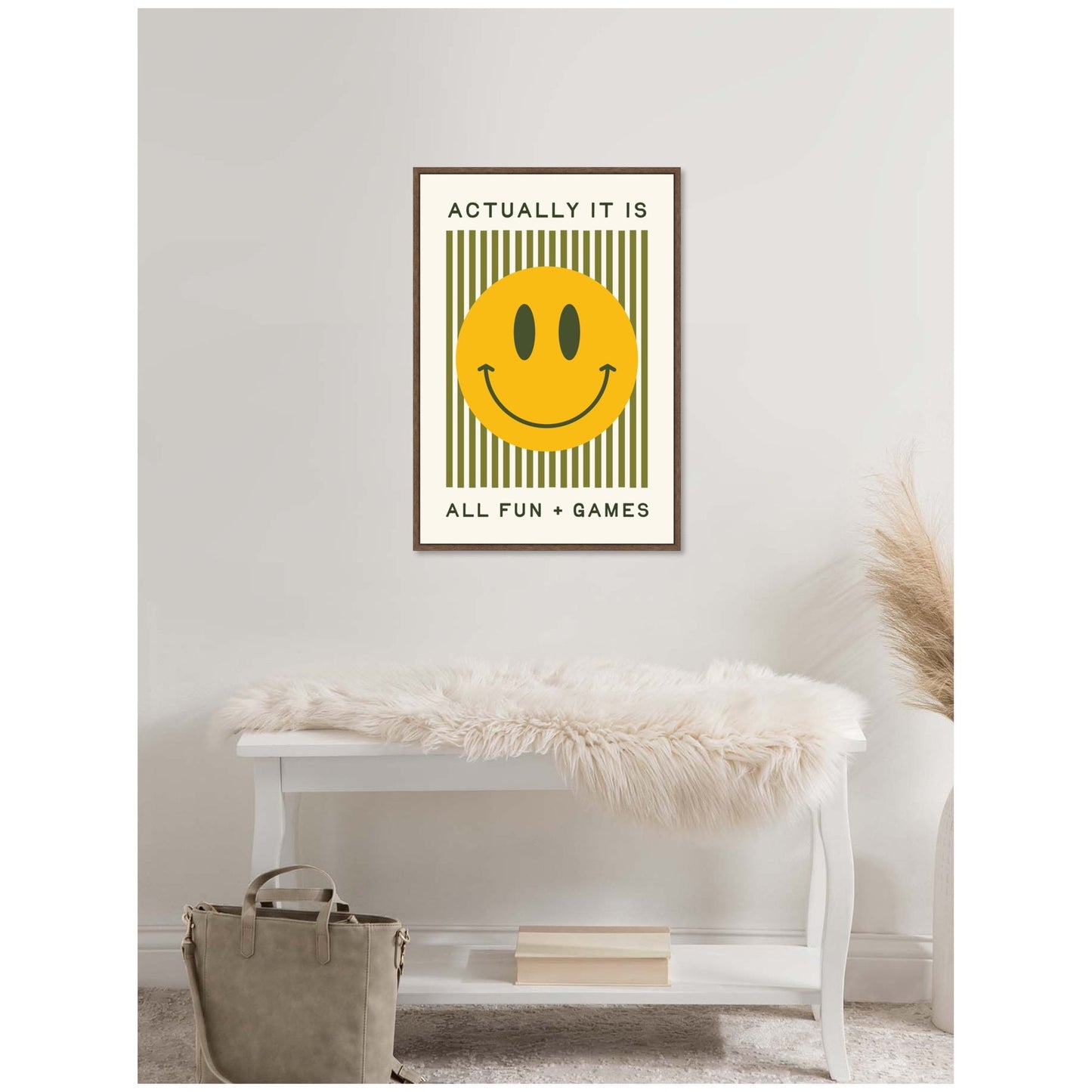 It is All Fun and Games Striped Poster