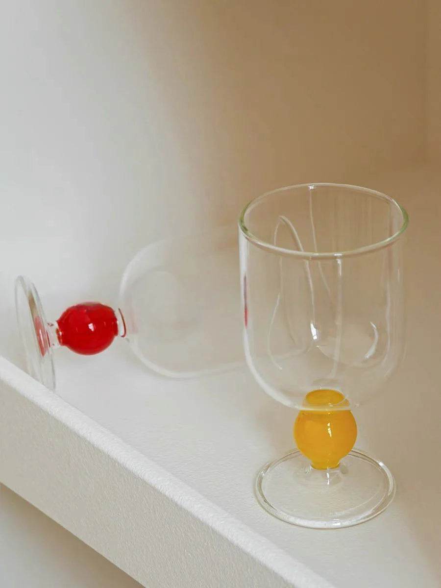 Gumballs Wine Glass - Eclectic Whimsical Coloured Cocktail Glasses