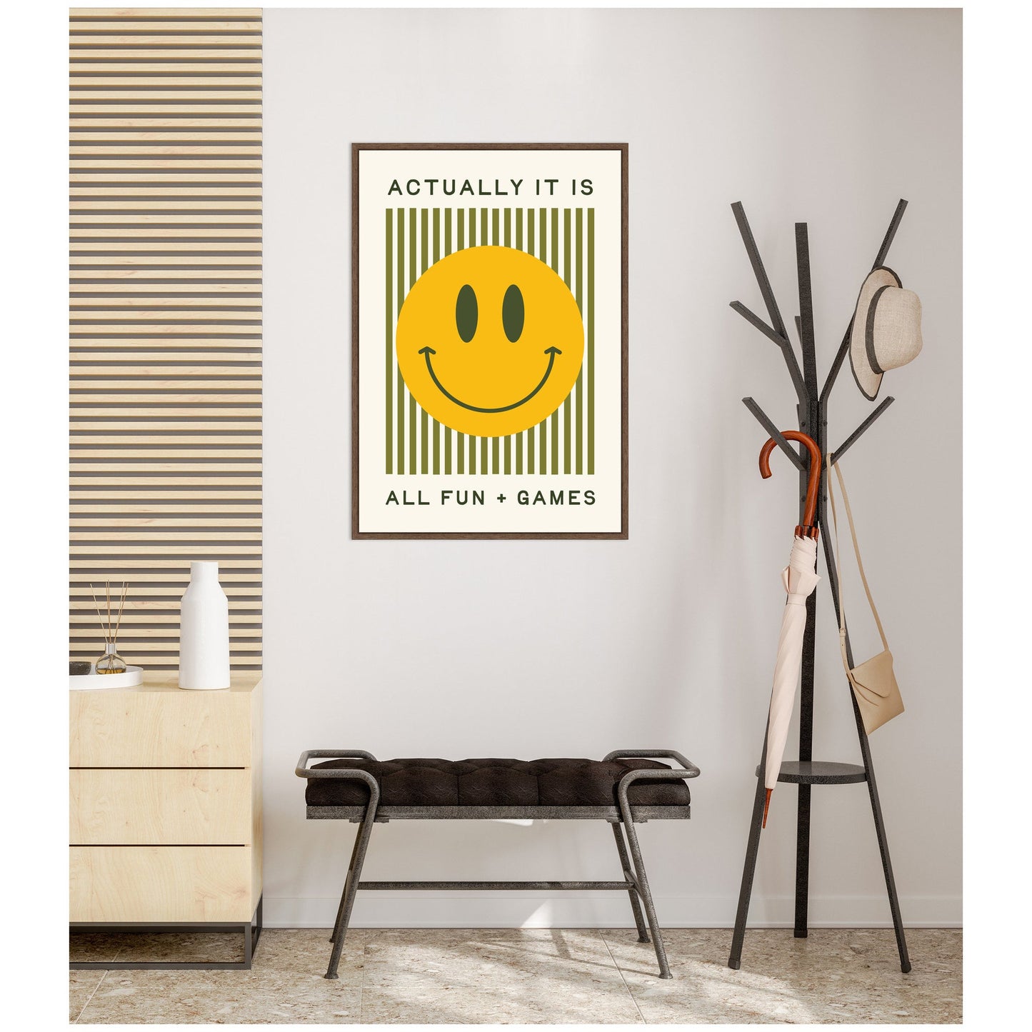 It is All Fun and Games Striped Poster