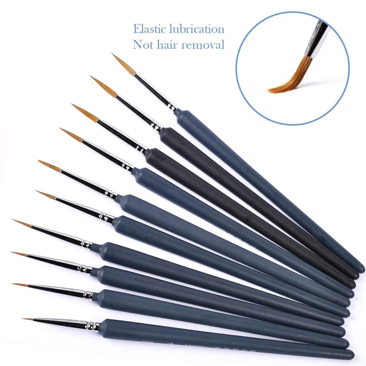 10Pcs Detail Paint Brushes Set,Miniature Painting Brushes Kit Artist Supplies for Acrylic Watercolor Oil