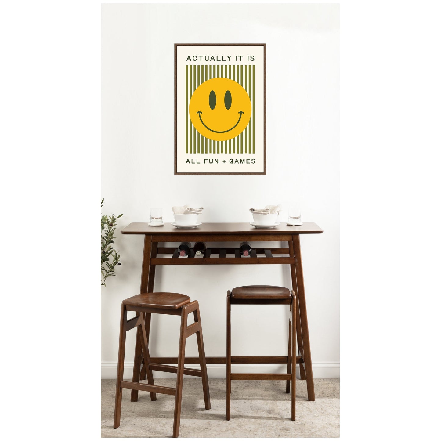 It is All Fun and Games Striped Poster