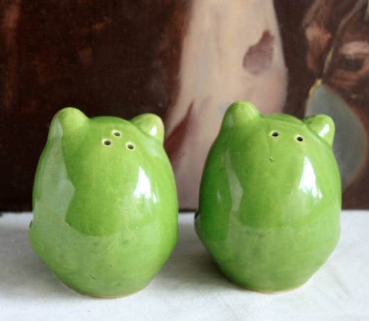 Salt and Pepper Whimsical Frog Shakers