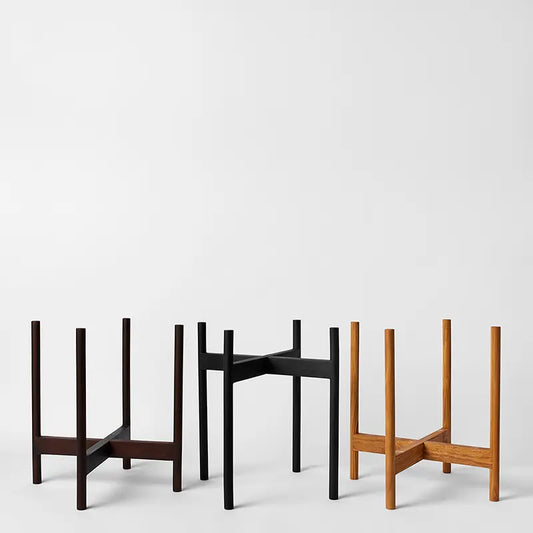 Rounded Hardwood Plant Stand