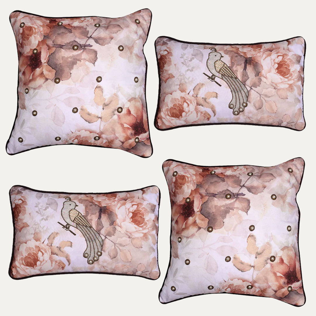 Bird Printed Design Throw Pillow Covers