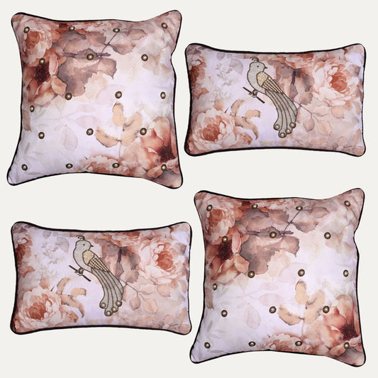 Bird Printed Design Throw Pillow Covers