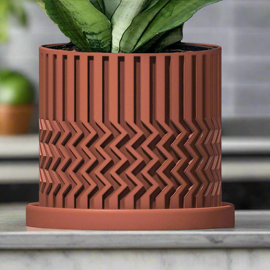 Minimalist Zig-Zag Planter