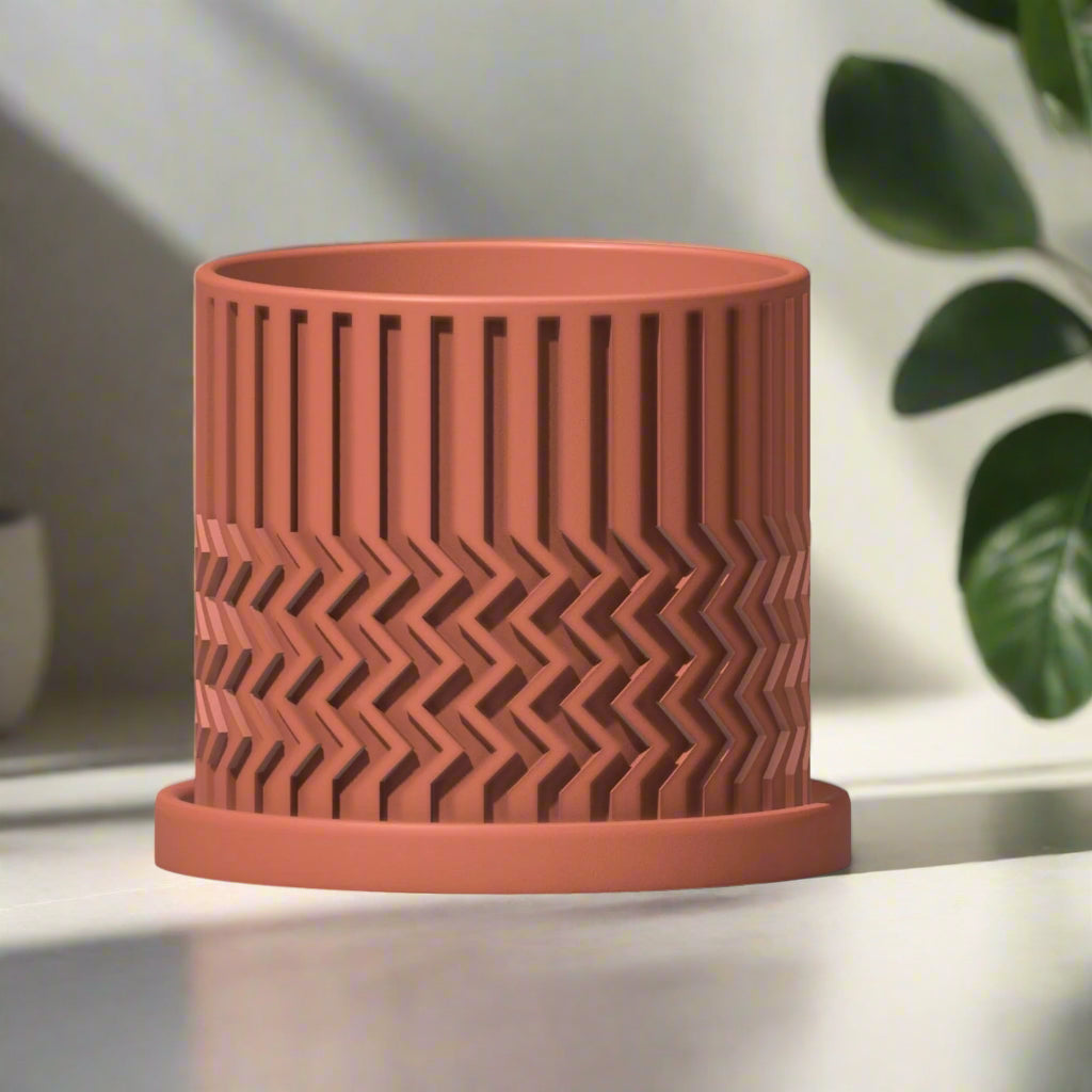 Minimalist Zig-Zag Planter