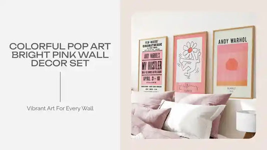 Colorful Pop Art Bright Pink Wall Decor Set by@Outfy