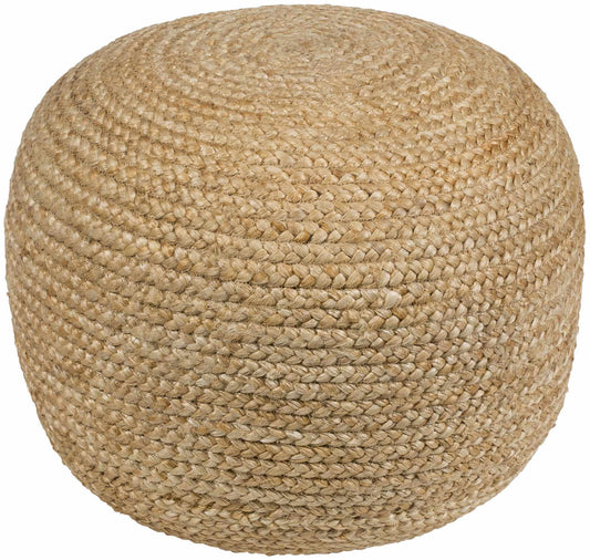Knitted Jute Round Pouf