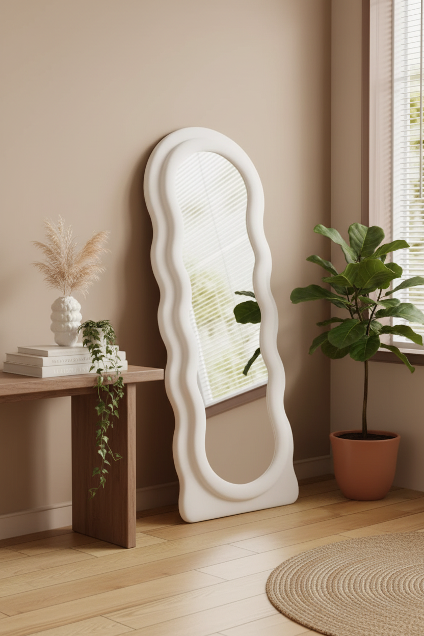Wavy Velvet Mirror – Entryway Lifestyle